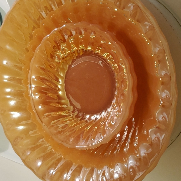 Fire King Vintage Peach Lusterware Bakeware - Picture 3 of 4